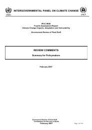 intergovernmental panel on climate change review comments - IPCC