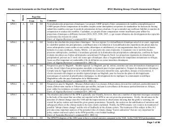 Government Comments on the Final Draft of the SPM IPCC Working ...