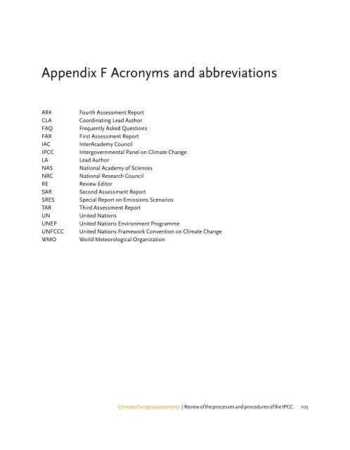 Climate change assessments Review of the processes and ...