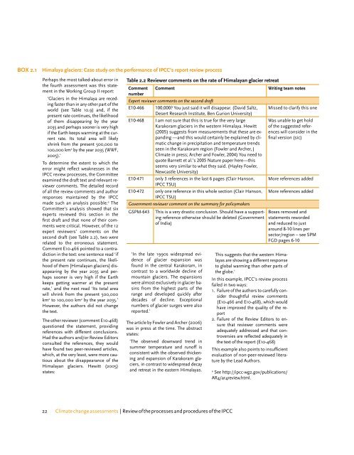 Climate change assessments Review of the processes and ...