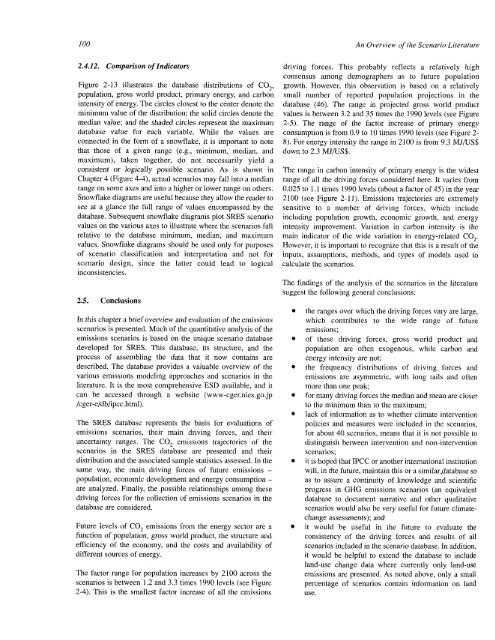 Emissions Scenarios - IPCC