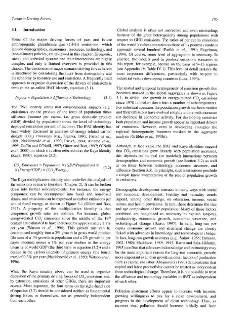 Emissions Scenarios - IPCC