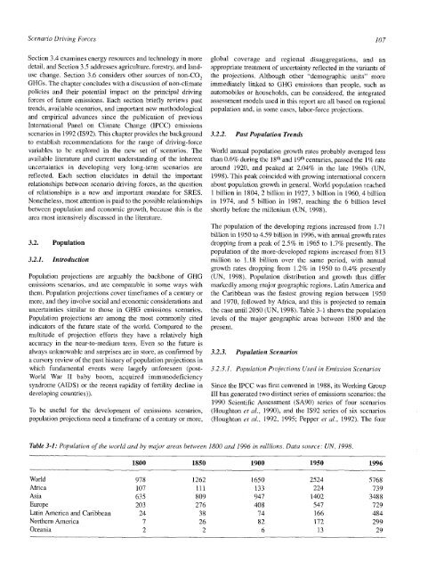 Emissions Scenarios - IPCC