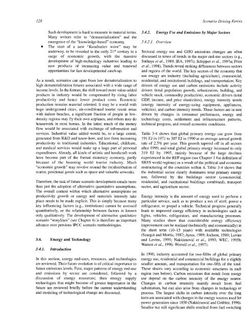 Emissions Scenarios - IPCC