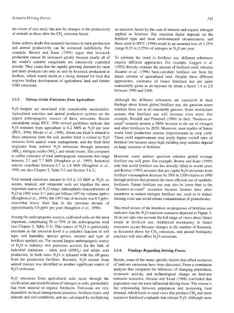 Emissions Scenarios - IPCC