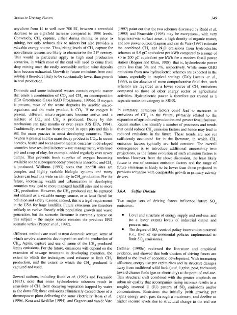 Emissions Scenarios - IPCC