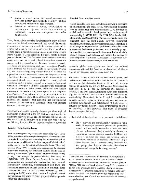 Emissions Scenarios - IPCC