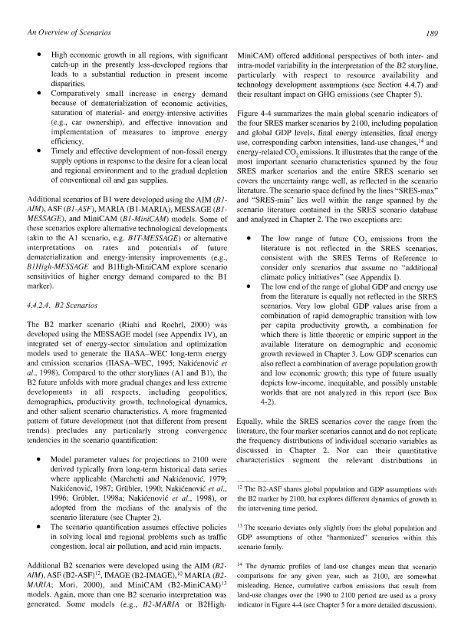 Emissions Scenarios - IPCC