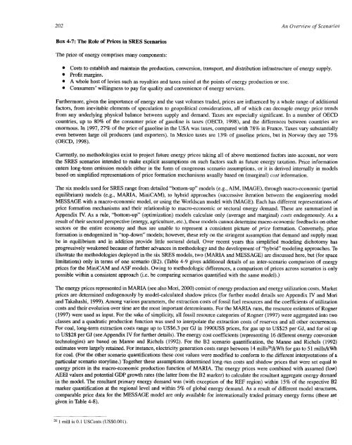 Emissions Scenarios - IPCC