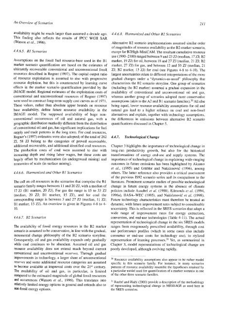 Emissions Scenarios - IPCC