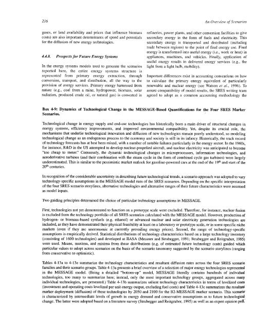 Emissions Scenarios - IPCC