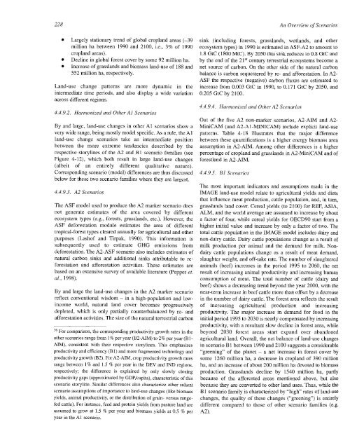 Emissions Scenarios - IPCC