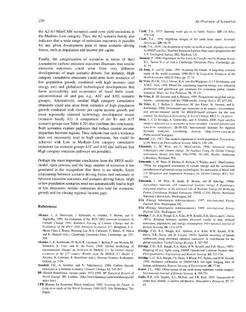 Emissions Scenarios - IPCC