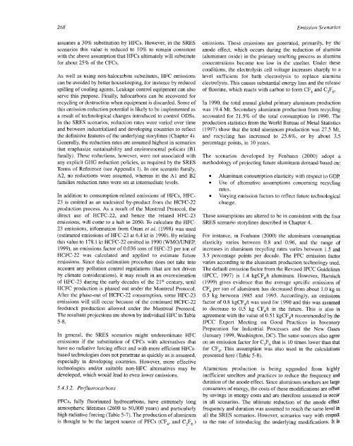 Emissions Scenarios - IPCC