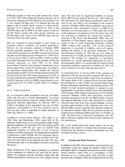 Emissions Scenarios - IPCC