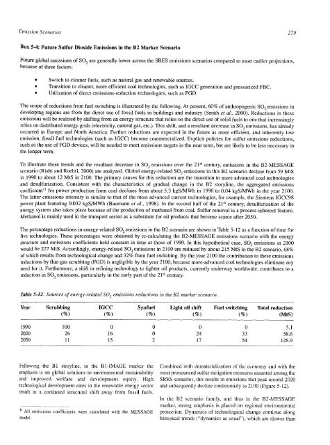 Emissions Scenarios - IPCC