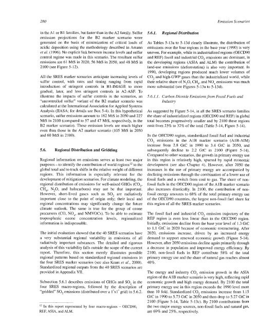 Emissions Scenarios - IPCC