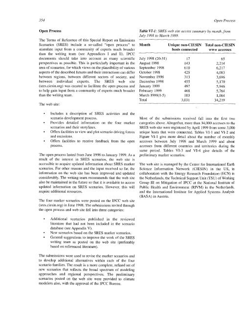 Emissions Scenarios - IPCC