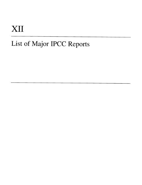 Emissions Scenarios - IPCC