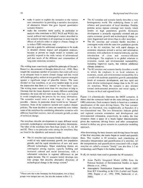 Emissions Scenarios - IPCC