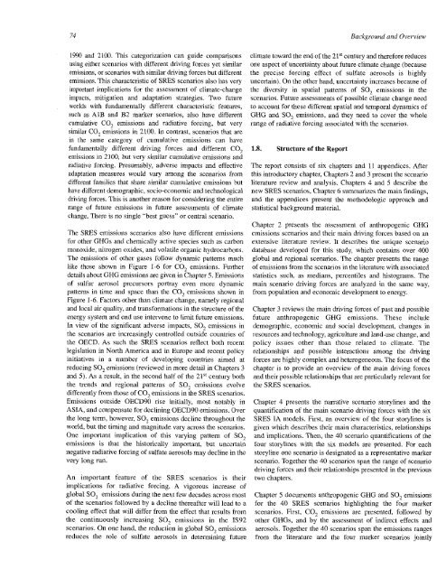 Emissions Scenarios - IPCC