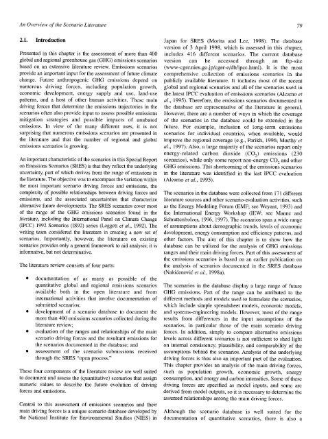 Emissions Scenarios - IPCC