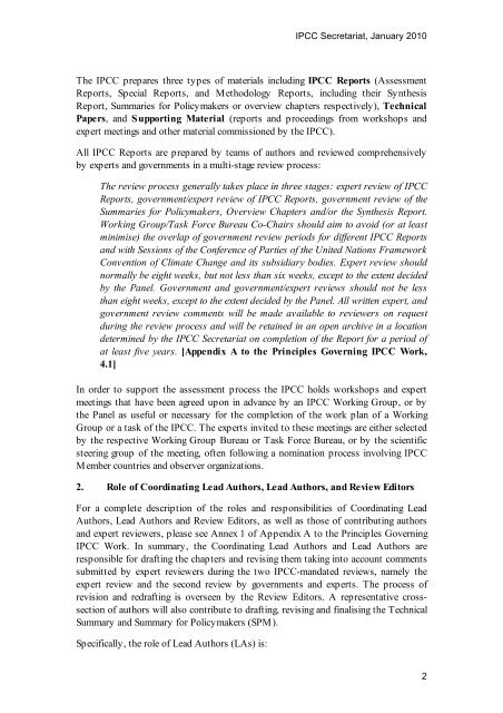 Guidance document for IPCC Government Focal Points on the ...