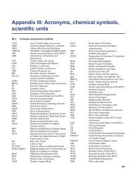 Appendix III: Acronyms, chemical symbols, scientific units - IPCC