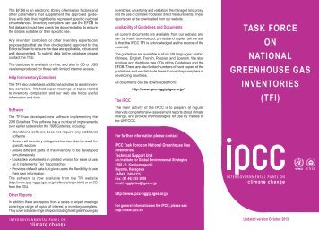 tfi - IPCC - Task Force on National Greenhouse Gas Inventories