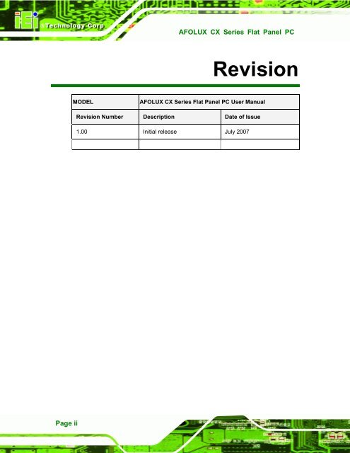 AFOLUX CX Series Flat Panel PC User Manual - iPCMAX.com