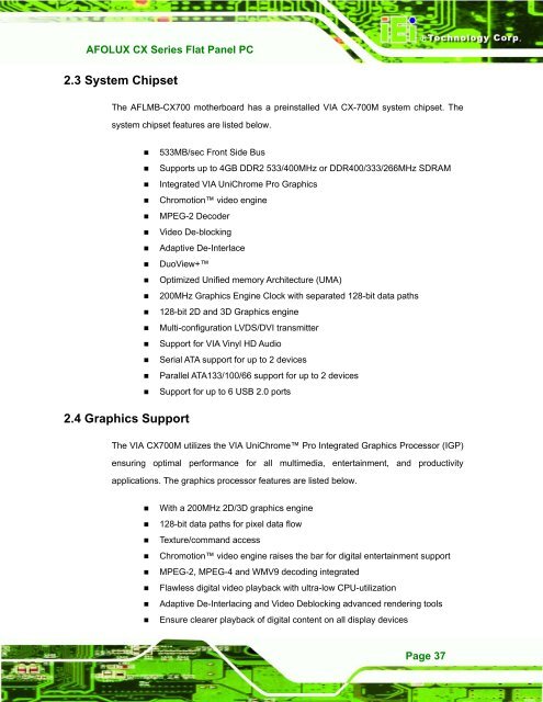 AFOLUX CX Series Flat Panel PC User Manual - iPCMAX.com