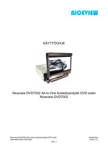 KÄYTTÖOHJE Niceview DVD7002 All-In-One ... - iPCMAX.com