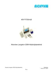 KÄYTTÖOHJE Niceview Langaton GSM ... - iPCMAX.com