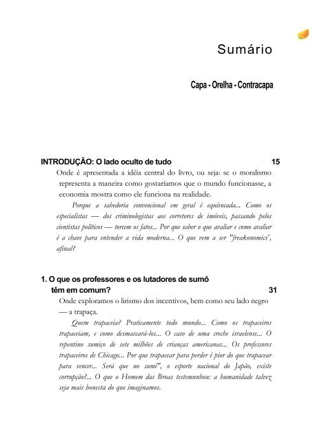 freakonomics - o lado oculto e inesperado de tudo que ... - Ipcp.org.br