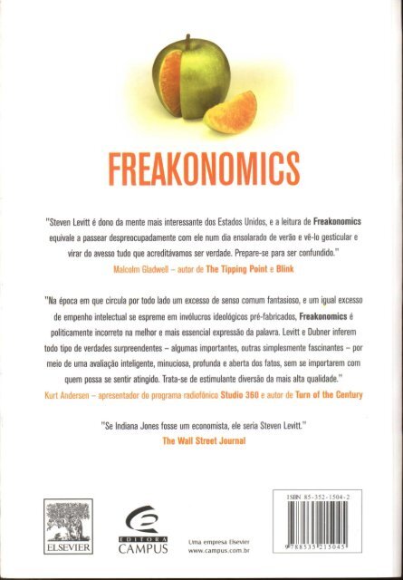 freakonomics - o lado oculto e inesperado de tudo que ... - Ipcp.org.br