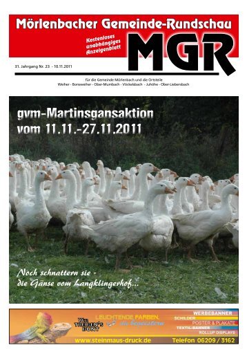 27.11.2011 gvm-Martinsgansaktion vom 11.11.-27.11.2011