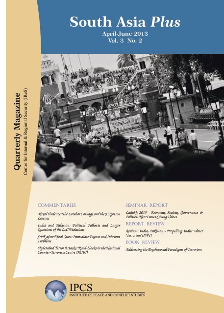 April-June 2013 - Institute of Peace and Conflict Studies