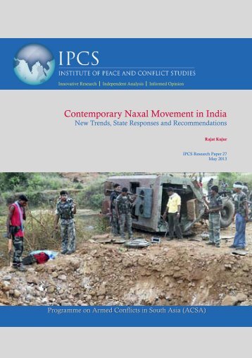 Contemporary Naxal Movement in India - Institute of Peace and ...