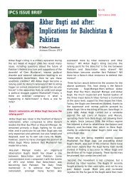 Akbar Bugti and after: Implications for Balochistan & Pakistan