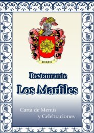 Menus Especiales Restaurante Los Marfiles
