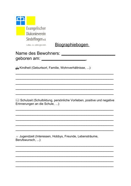 Biographiebogen