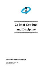 Code of Conduct and Discipline