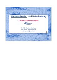 Kommunikation und Datenhaltung 3. Protokollmechanismen