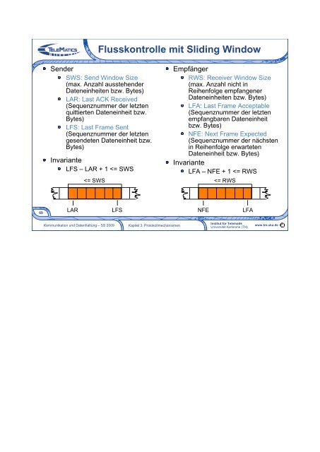 Kommunikation und Datenhaltung 3. Protokollmechanismen