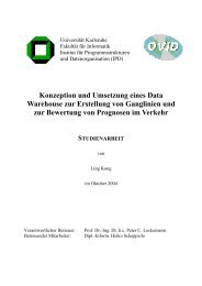 Konzeption und Umsetzung eines Data Warehouse zur Erstellung ...