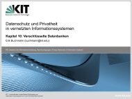 Kapitel 10: Verschlüsselte Datenbanken - KIT