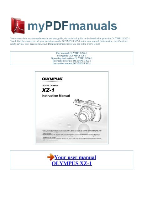 Olympus xz-1 инструкция