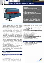 Hydraulické tabuľové nožnice radu SBF 3010 - ipecon