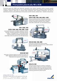 Priemyselné pásové píly HB a DCB - ipecon