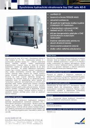 Synchrónne hydraulické ohraňovacie lisy CNC radu AD-S - ipecon